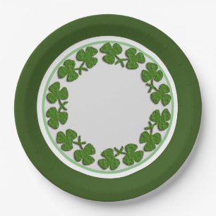 Personalisiertes Irish Kleeblatt St Patricks Day P Pappteller