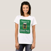 Personalisiertes Irish Pub Babydoll T-Shirt (Vorne ganz)