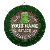 Personalisiertes Irish Pub - Dart Board Dartscheibe (vorne)