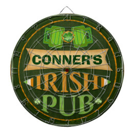 Personalisiertes Irish Pub Dart Board von St. Patr Dartscheibe
