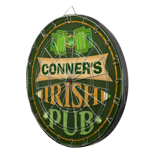 Personalisiertes Irish Pub Dart Board von St. Patr Dartscheibe (Vorderseite rechts)