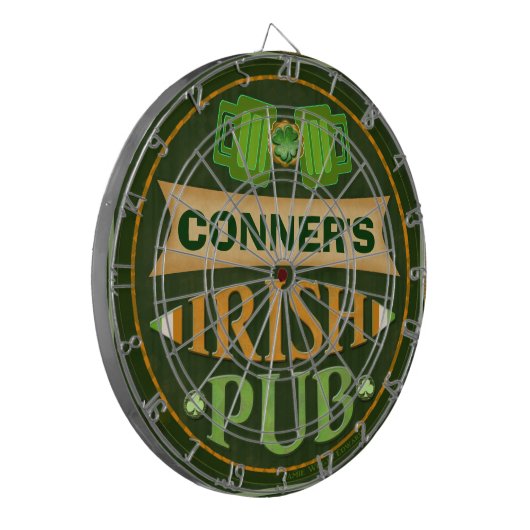 Personalisiertes Irish Pub Dart Board von St. Patr Dartscheibe (Vorderseite Links)