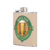 Personalisiertes Irish Pub-Zeichen mit Individuell Flachmann (Links)