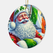 Personalisiertes Irish Santa Christmas Ornament (Links)