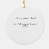 Personalisiertes Irish Santa Christmas Ornament (Hinten)