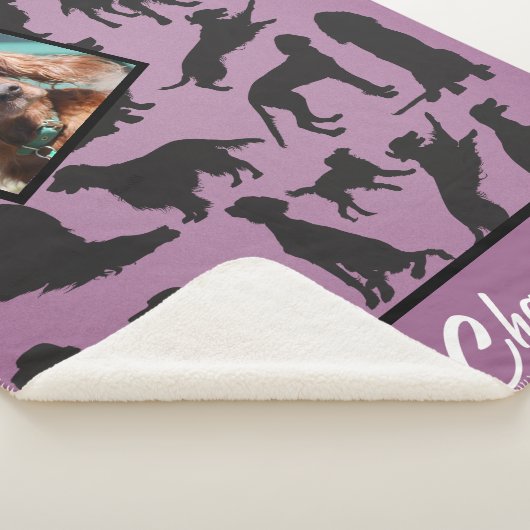 Personalisiertes Irish Setter Muster Sherpa Blanke Sherpadecke (3/4)