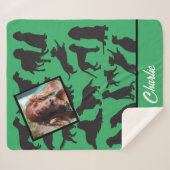 Personalisiertes Irish Setter Muster Sherpa Blanke Sherpadecke (Vorderseite (Horizontal))