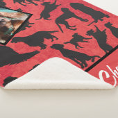 Personalisiertes Irish Setter Muster Sherpa Blanke Sherpadecke (3/4)