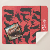 Personalisiertes Irish Setter Muster Sherpa Blanke Sherpadecke (Vorderseite (Horizontal))