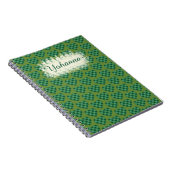 Personalisiertes Irish Tartan Herzdesign Notizblock (Rechte Seite)