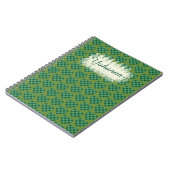 Personalisiertes Irish Tartan Herzdesign Notizblock (Linke Seite)