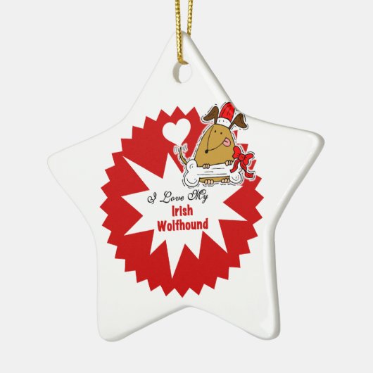 Personalisiertes Irish Wolfhound Keepake Ornament (Links)