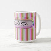 Personalisiertes Irisierendes Glas Individueller N Kaffeetasse (VorderseiteRechts)