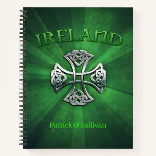 Personalisiertes Irland Celtic Cross Notizblock