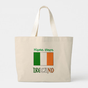 Personalisiertes Irland-Flagge-Erbe Jumbo Stoffbeutel