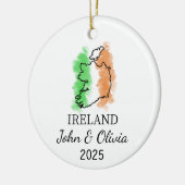 Personalisiertes Irland-Ornament, Irland-Flaggenge Keramik Ornament (Links)