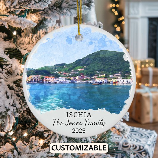 Personalisiertes Ischia-Ornament, Italien Keramik Ornament