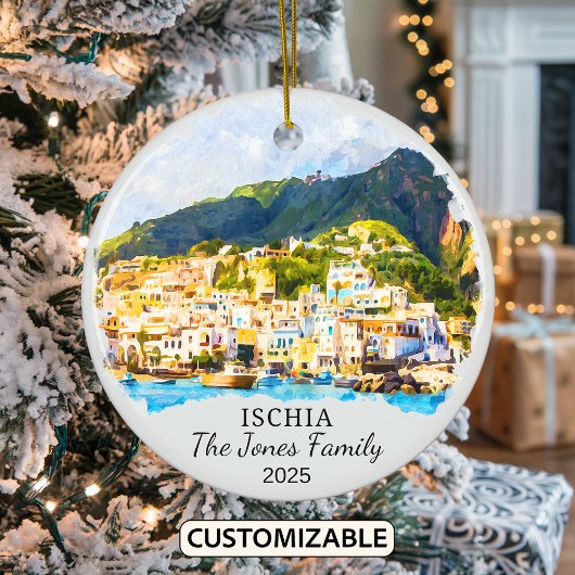 Personalisiertes Ischia-Ornament, Italien Keramik Ornament