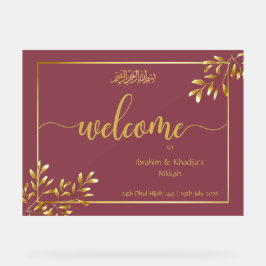 Personalisiertes islamisches Hochzeitssymbol Acrylschild