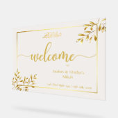 Personalisiertes islamisches Hochzeitssymbol - Elf Acrylschild (Winkel)