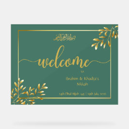 Personalisiertes islamisches Hochzeitssymbol - Nik Acrylschild