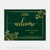 Personalisiertes islamisches Hochzeitssymbol - Nik Acrylschild (Vorderseite)