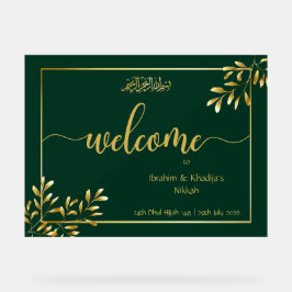 Personalisiertes islamisches Hochzeitssymbol - Nik Acrylschild