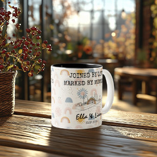 Personalisiertes Istanbul Memory - Line Art Sehens Zweifarbige Tasse