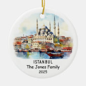 Personalisiertes Istanbul-Ornament, Türkei Keramik Ornament (Vorne)
