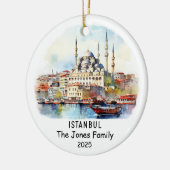 Personalisiertes Istanbul-Ornament, Türkei Keramik Ornament (Links)