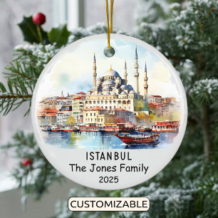 Personalisiertes Istanbul-Ornament, Türkei Keramik Ornament