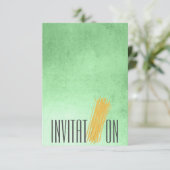 Personalisiertes italienisches Abendessen Einladun Einladung (Stehend Vorderseite)