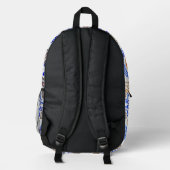 Personalisiertes italienisches Blaumosaik Bedruckter Rucksack (Rückseite)