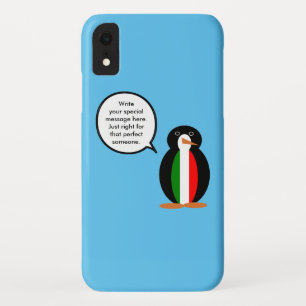 Personalisiertes italienisches Flaggen-Pinguin-Ges Case-Mate iPhone Hülle