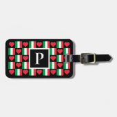 Personalisiertes italienisches Flaggenkundenschrei Gepäckanhänger (Vorderseite horizontal)