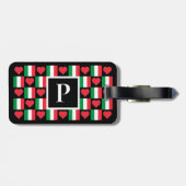 Personalisiertes italienisches Flaggenkundenschrei Gepäckanhänger (Rückseite horizontal)