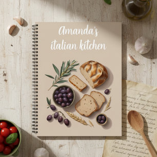 Personalisiertes italienisches Küchen-Landbrot & R Notizblock