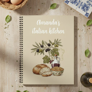 Personalisiertes italienisches Küchen-Landbrot-Rez Notizblock
