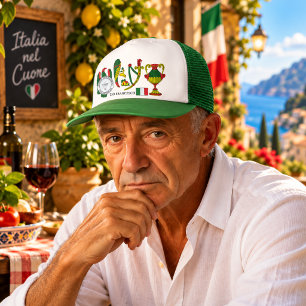 Personalisiertes italienisches sizilianisches Kart Truckerkappe