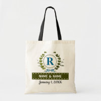 Personalisiertes Ivy Wreath Wedding Date Monogram 