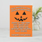 Personalisiertes Jack-o'-Lantern-Halloween-Party Einladung (Stehend Vorderseite)
