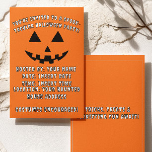 Personalisiertes Jack-o'-Lantern-Halloween-Party Einladung