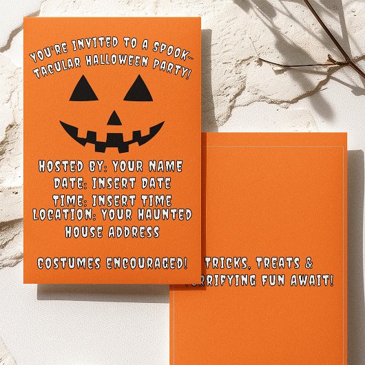 Personalisiertes Jack-o'-Lantern-Halloween-Party Einladung