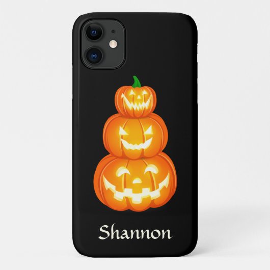 Personalisiertes Jack-o-Laterne Trio Halloween Case-Mate iPhone Hülle (Rückseite)