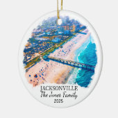 Personalisiertes Jacksonville-Ornament, Staat Flor Keramik Ornament (Links)