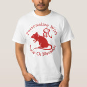 PERSONALISIERTES Jahr der Niedlichen Ratte T-Shirt (Vorderseite)