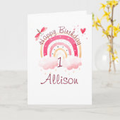 Personalisiertes Jahr  Geburtstag Karte (Gelbe Blume)