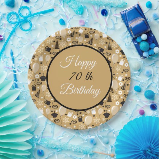 Personalisiertes Jahr Geburtstag Pappteller (Party)