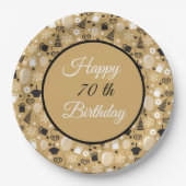 Personalisiertes Jahr Geburtstag Pappteller (Vorderseite)