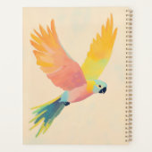 Personalisiertes Jahr mit tropischen Vogelfarben Planer (Rückseite)